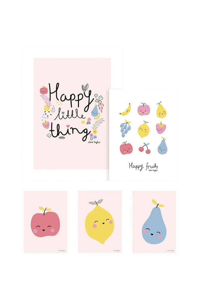 Set de 5 láminas les fruits