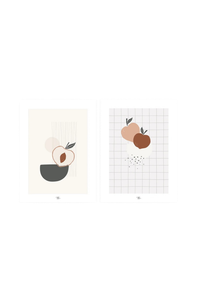 Set de 2 Láminas les pêches