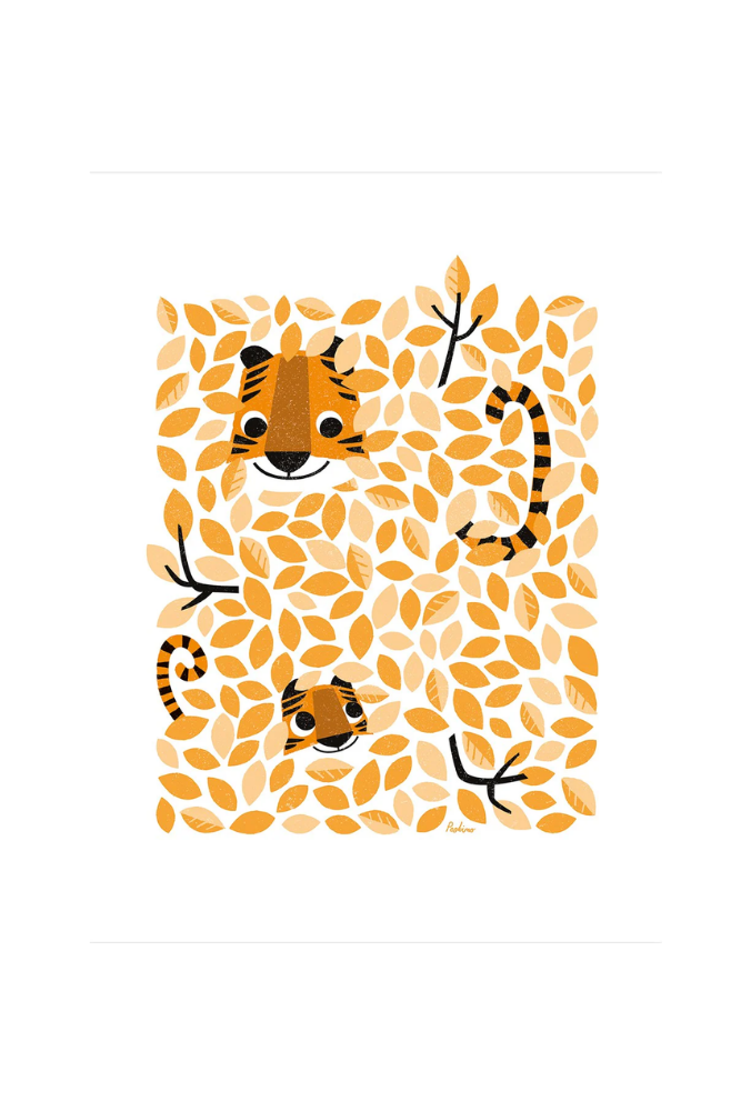 Lámina tigre et feuilles