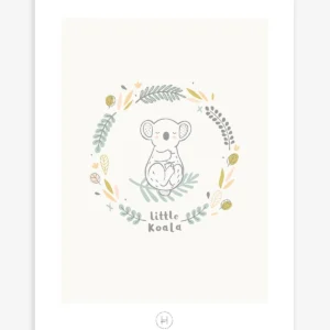 Lámina koala et feuilles