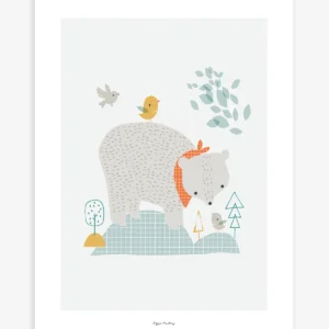 Lámina ours et forêt