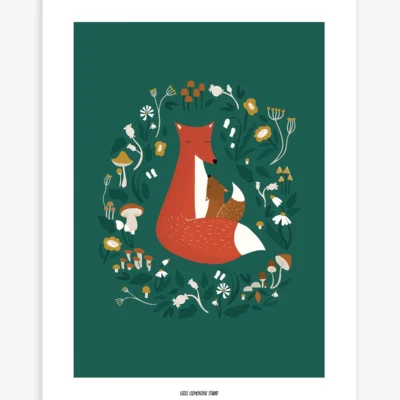 Lámina famille renard