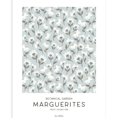 Lámina marguerites (bleu clair)