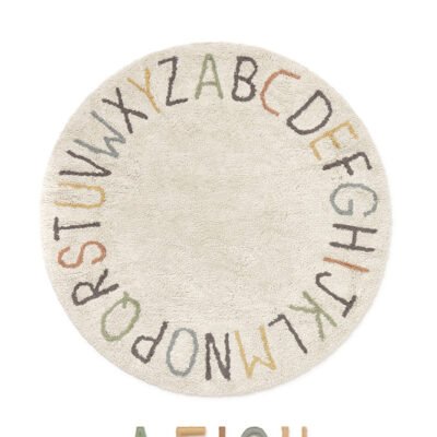 Alfombra Lavable ABC color y letras
