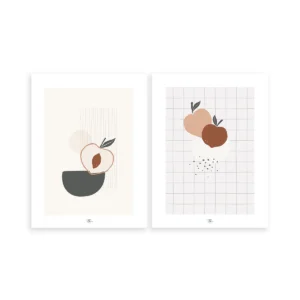 Set de 2 Láminas les pêches