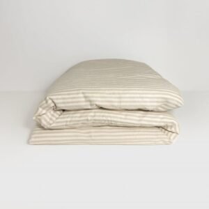 Funda nórdica rayas beige 140x200cm