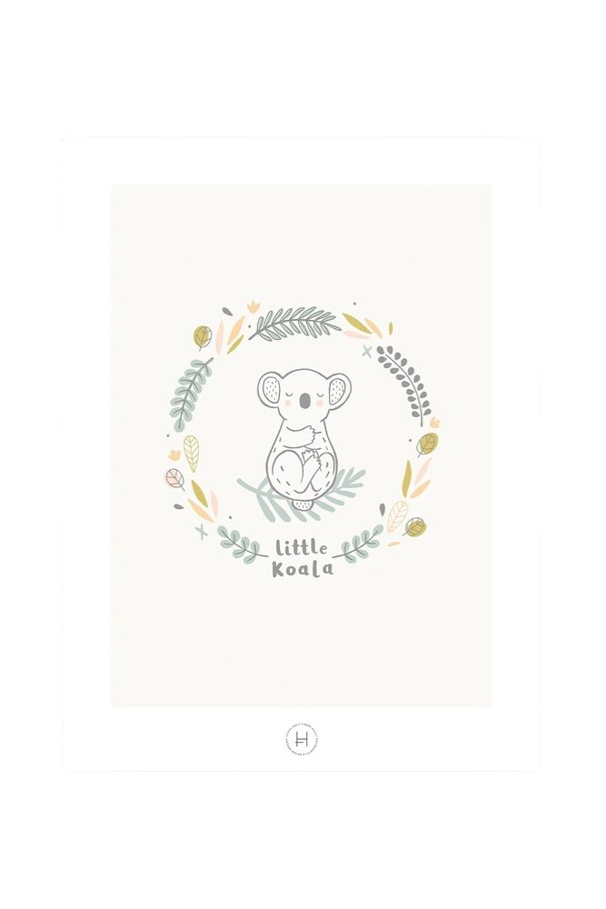 Lámina koala et feuilles