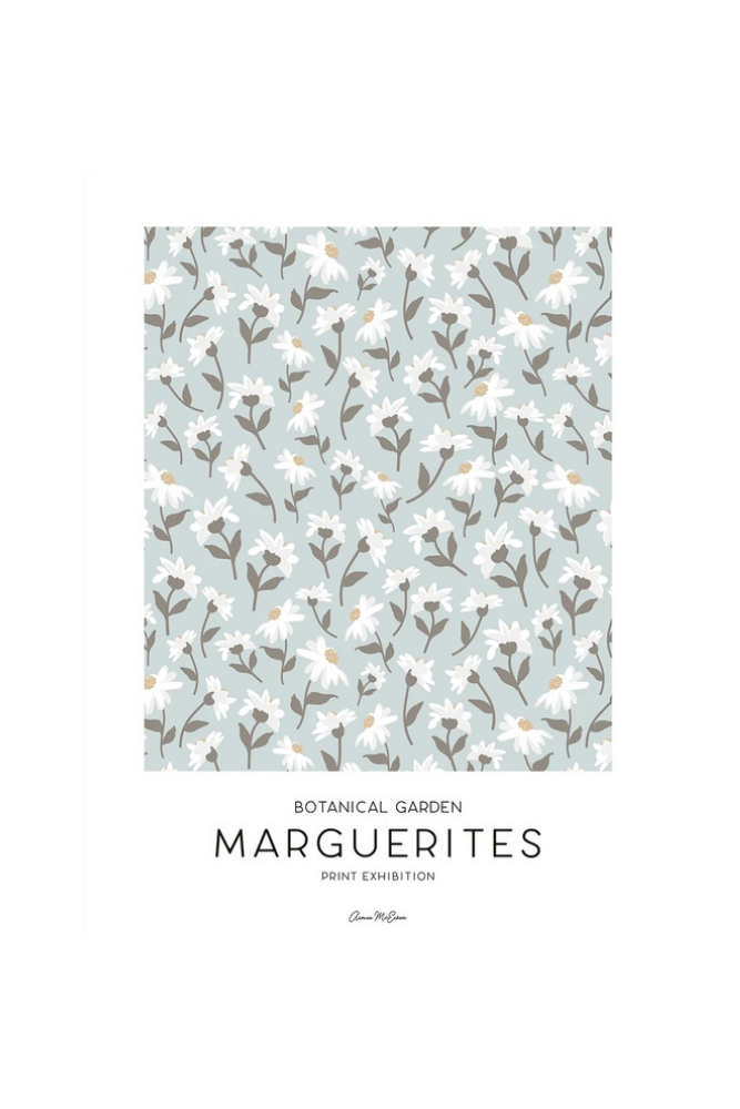 Lámina marguerites (bleu clair)