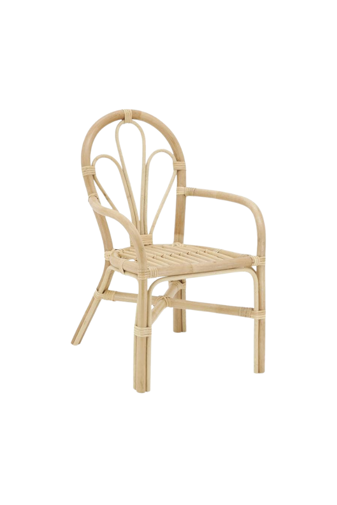 Sillon de ratan natural flor